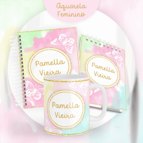 Coleção Aquarela Feminino - 5 Modelos (Pamella) - Imagem 3
