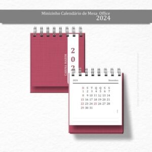 Minizinho Calendário Office de Mesa 2024