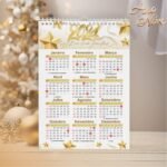 Pacote de Artes Calendários A4 - Ano Novo 2024 V23 (Vintage) - Imagem 3