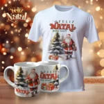 Pacotes de Artes Canecas | Camisetas Personalizadas - Natal V23 (Vintage)