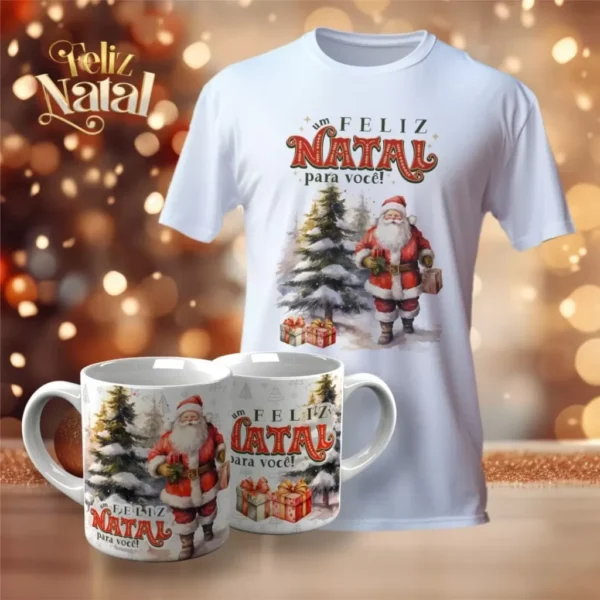 Pacotes de Artes Canecas | Camisetas Personalizadas - Natal V23 (Vintage) - Imagem 1