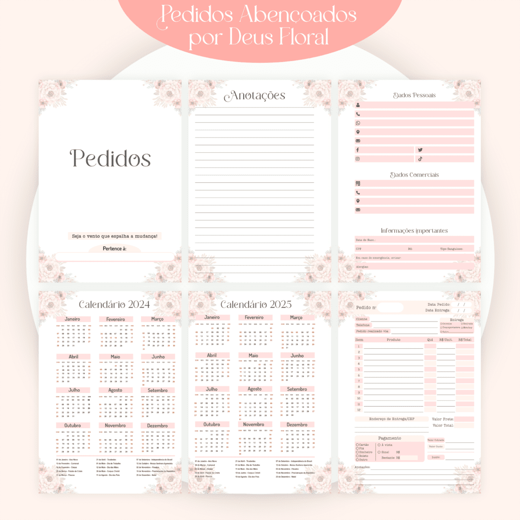 2-5-3.png Caderno de Pedidos - Abençoados Por Deus Floral - Encadernação (Pamella) - Imagem 2