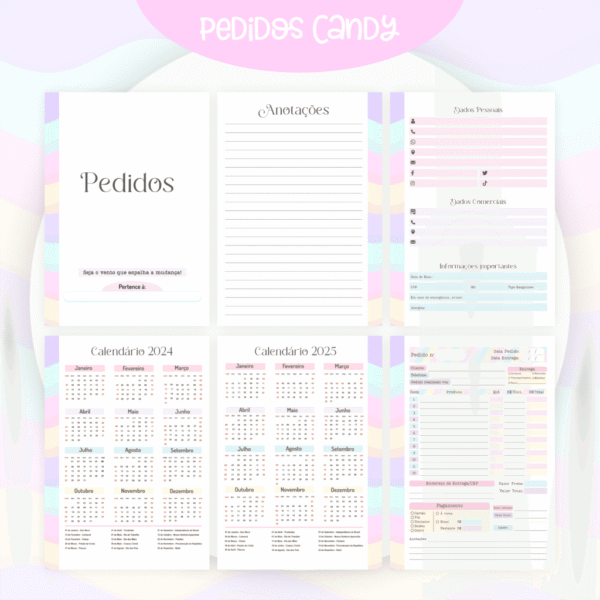 2 Cadernos de Pedidos - Candy- Encadernação (Pamella) - Imagem 3