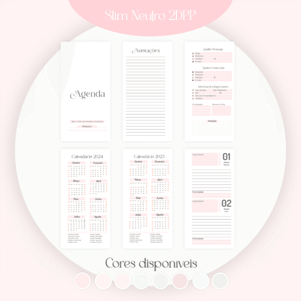 Combo Miolos Neutros Slim - Agendamento Pacientes 10 Cores (Pamella) - Imagem 2
