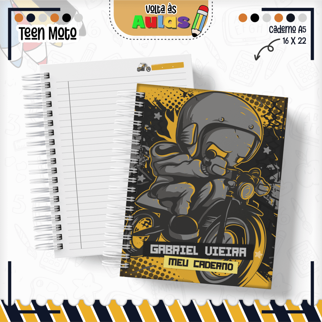 23-TEEN-MOTO TEEN MOTO- Kit Escolar 2025 (Lina Criativa) - Imagem 1