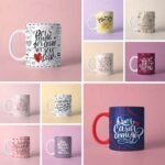 Lettering e Frases Namorados - Artes p/Canecas