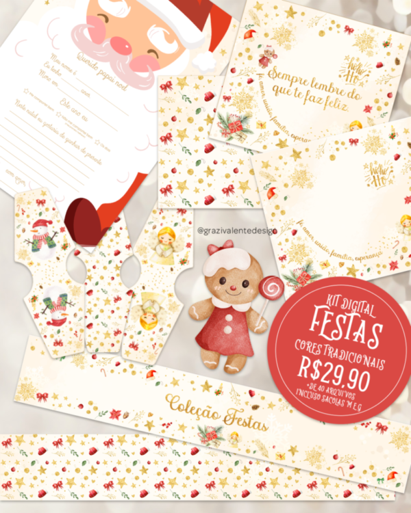 Kit Digital | Mimos - CORES TRADICIONAIS NATAL (Graziela) - Imagem 1