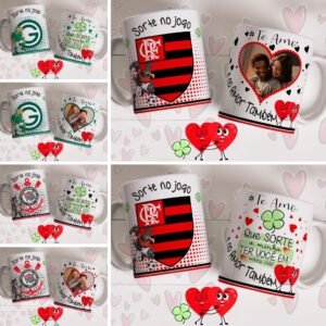 Namorado (a) Sortudo Times - Artes p/Canecas