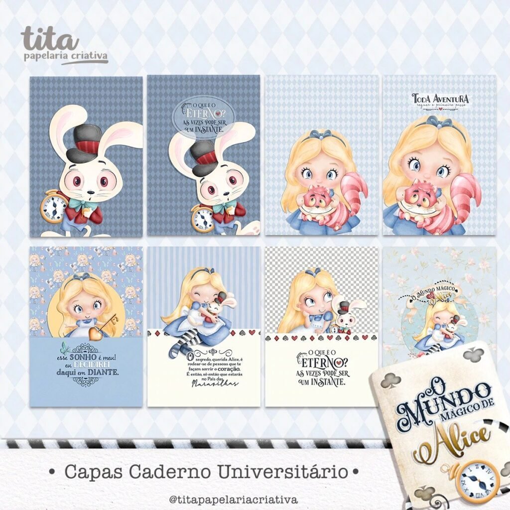 287790272_747894539732265_1765920591996658508_n-scaled Combo Encadernação Alice - O mundo Mágico - Imagem 11