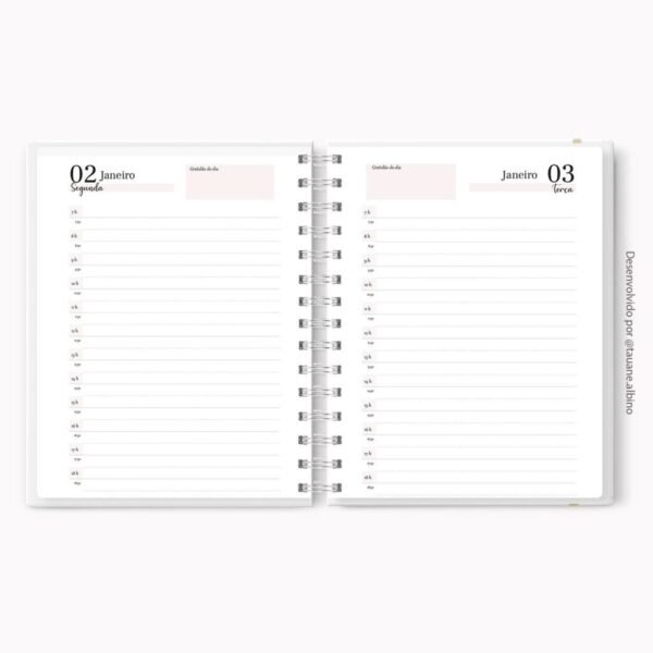 Miolo Rose 2023 p/Agenda com Hora - Imagem 1