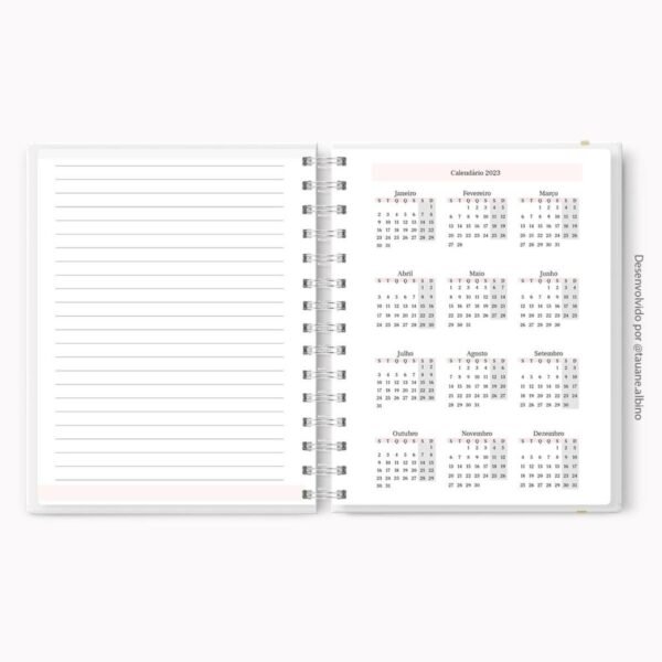 Miolo Rose 2023 p/Agenda com Hora - Imagem 3