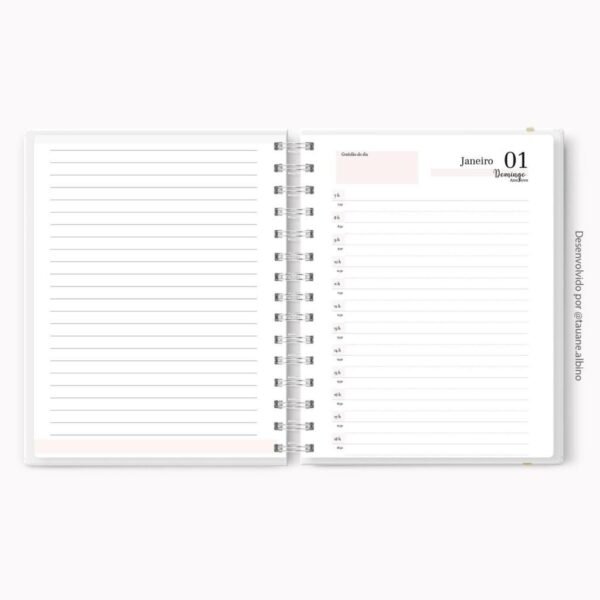 Miolo Rose 2023 p/Agenda com Hora - Imagem 4