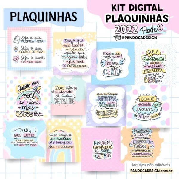 Kit Lettering Plaquinhas 2022 - Parte 1 - Imagem 2