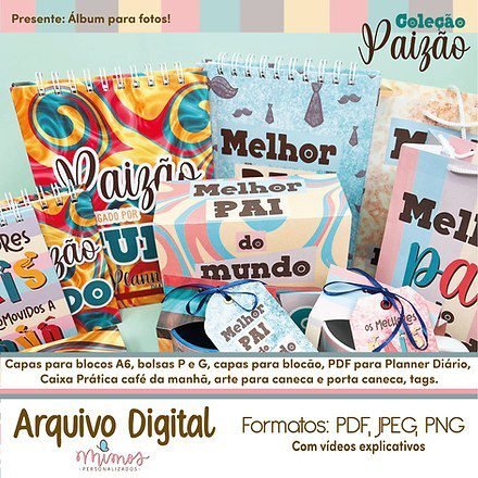 288726848_749300326258353_944395533613815215_n Coleção Paizão - Blocos, Álbum, Tags e Caixas - Imagem 1