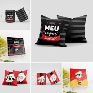 Coletiva Namorados - Canecas, Almofadas e Azulejo