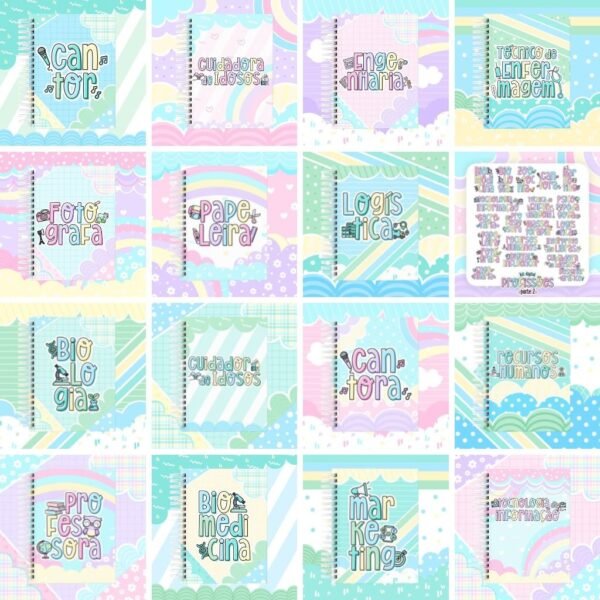 Combo Profissões Capas | Miolos Cadernos | Kit Digital - Imagem 4
