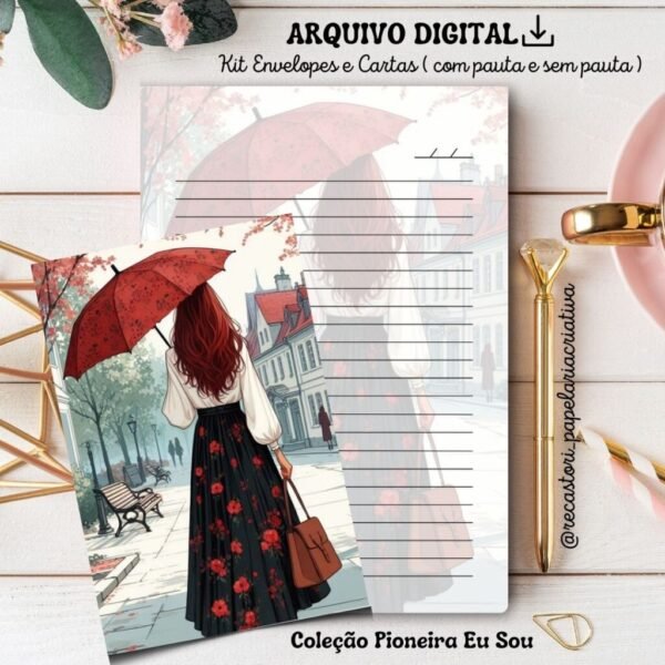 Kit de Envelopes Slim e Carta com e sem Pauta ( Coleção Pioneira Eu Sou ) - Imagem 3