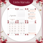 Combo Alfabeto Linho Marsala - Encadernação - Imagem 4