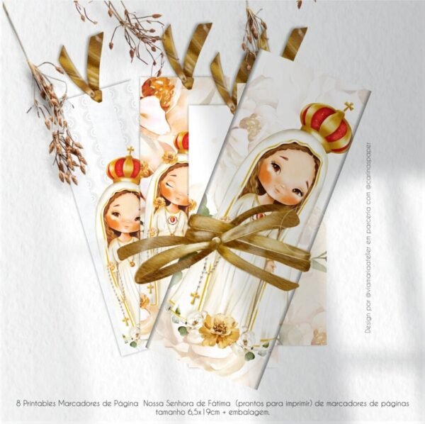 Printables Marcadores de Nossa Senhora de Fátima + envelope - Imagem 1