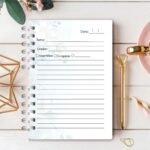 Floral Azul - Caderno para Anotações 2 em 1 ( Para Assembleias e Congressos) - Imagem 3