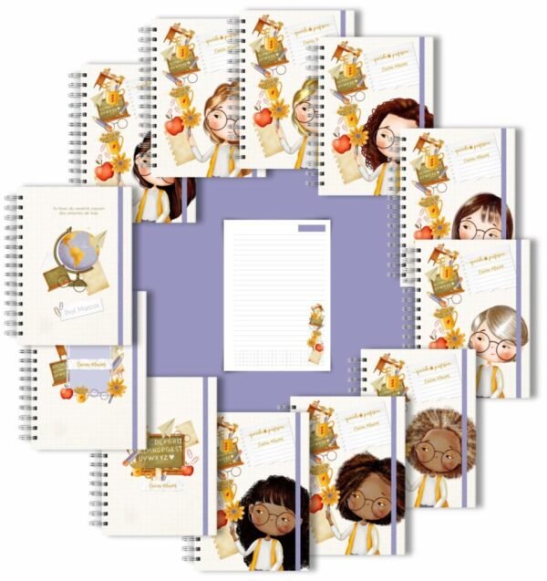 Combo Querida Professora - Caderno, Planner, Blocos e Adesivos - Imagem 1