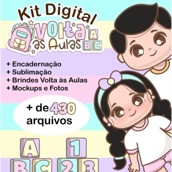 Combo Escolar ABC 2023 - Menininha e Menininho - Imagem 1