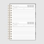 Kit Miolo Agenda S/ DATA 1 DPP/2DPP - A5 wire-o/espiral - neutro (Thelma Contel) - Imagem 3