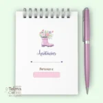 Combo Lilás - Caderno A5 | Bloco A6 | Chaveiro | Papéis Digitais | Planejamento Semanal (Telma Contel) - Imagem 7