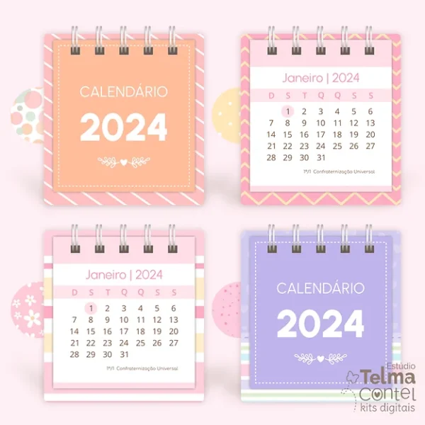 Combo Calendário de Mesa Mini + A6 - 2024 - Imagem 12