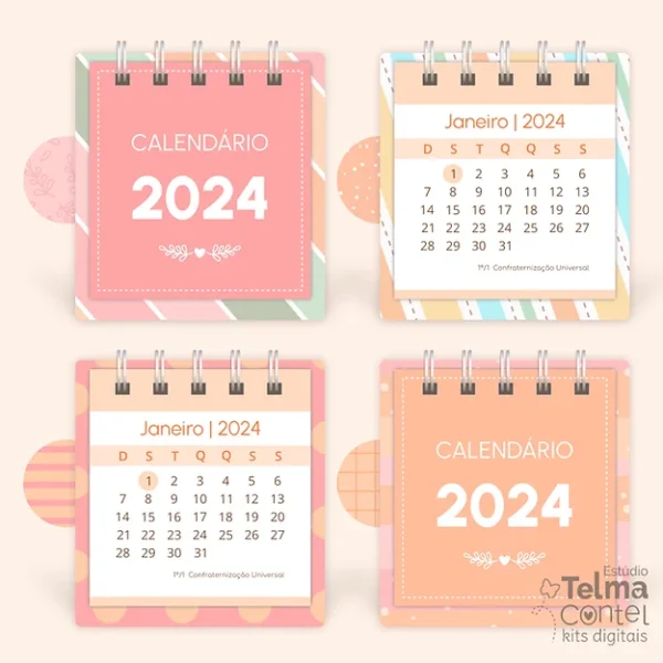 Combo Calendário de Mesa Mini + A6 - 2024 - Imagem 13