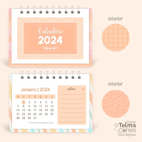 Combo Calendário de Mesa Mini + A6 - 2024 - Imagem 10