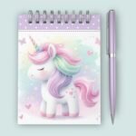 Kit bloquinho Unicórnio - A6 wire-o espiral - Encadernação (Thelma Contel) - Imagem 3