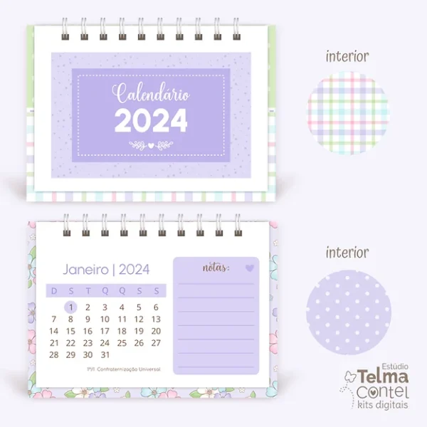 Combo Calendário de Mesa Mini + A6 - 2024 - Imagem 6