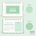 Combo Calendário de Mesa Mini + A6 - 2024 - Imagem 5