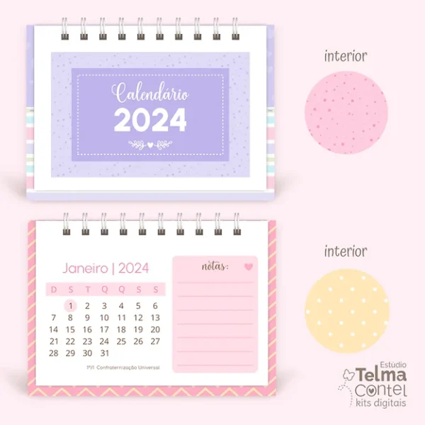 Combo Calendário de Mesa Mini + A6 - 2024 - Imagem 11