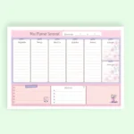 Combo Lilás - Caderno A5 | Bloco A6 | Chaveiro | Papéis Digitais | Planejamento Semanal (Telma Contel) - Imagem 3