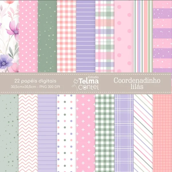 Combo Lilás - Caderno A5 | Bloco A6 | Chaveiro | Papéis Digitais | Planejamento Semanal (Telma Contel) - Imagem 2