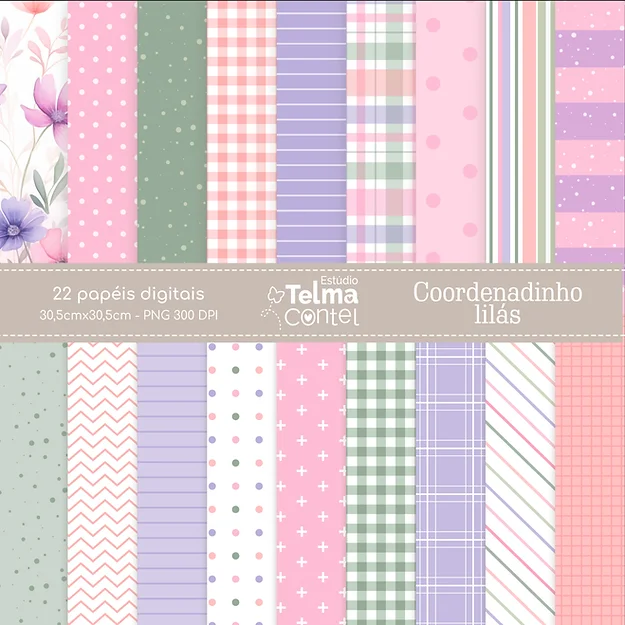 318877_c8be835e817145029fd4437ea51e2b16mv2-1.webp Combo Lilás - Caderno A5 | Bloco A6 | Chaveiro | Papéis Digitais | Planejamento Semanal (Telma Contel) - Imagem 2
