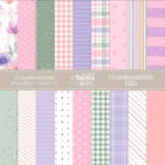 Combo Lilás - Caderno A5 | Bloco A6 | Chaveiro | Papéis Digitais | Planejamento Semanal (Telma Contel) - Imagem 2