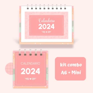 Combo Calendário de Mesa Mini + A6 - 2024