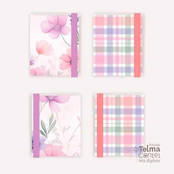 Combo Lilás - Caderno A5 | Bloco A6 | Chaveiro | Papéis Digitais | Planejamento Semanal (Telma Contel) - Imagem 5