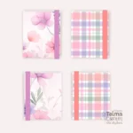 Combo Lilás - Caderno A5 | Bloco A6 | Chaveiro | Papéis Digitais | Planejamento Semanal (Telma Contel) - Imagem 5