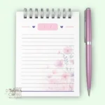 Combo Lilás - Caderno A5 | Bloco A6 | Chaveiro | Papéis Digitais | Planejamento Semanal (Telma Contel) - Imagem 6