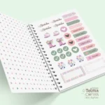 Combo Lilás - Caderno A5 | Bloco A6 | Chaveiro | Papéis Digitais | Planejamento Semanal (Telma Contel) - Imagem 12