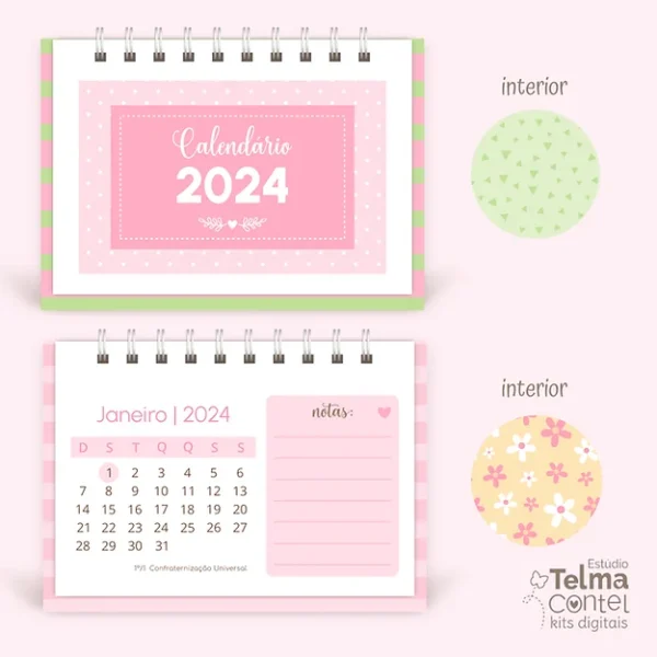 Combo Calendário de Mesa Mini + A6 - 2024 - Imagem 14