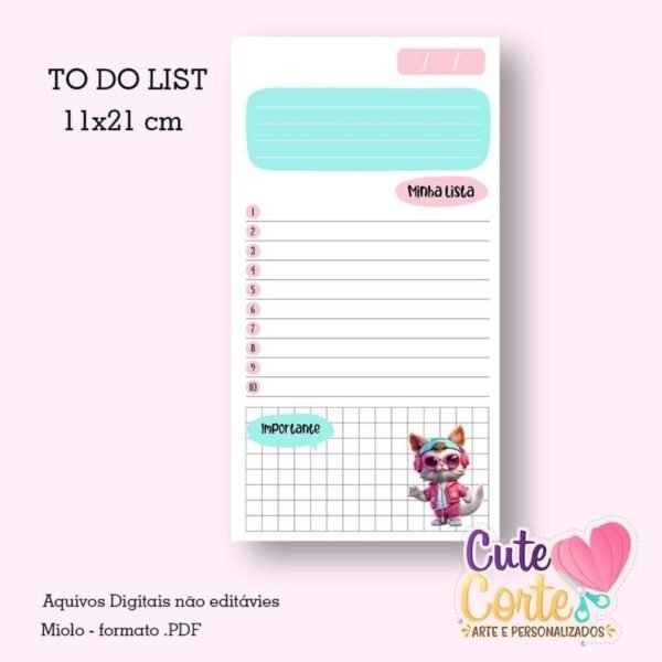 Caderno A5 + Bloquinho A6- Gatinho Fofo + Brinde: To do List Gatinho Fofo - Imagem 5
