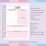 Miolos Agendas A5 - 2024 1DPP | 2DPP - Corações Pink - Imagem 4