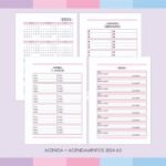 Miolo Agendamento A5 - 2024 1DPP - Pink e Cinza - Imagem 2