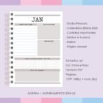Miolo Agendamento A5 - 2024 1DPP - Pink e Cinza - Imagem 3