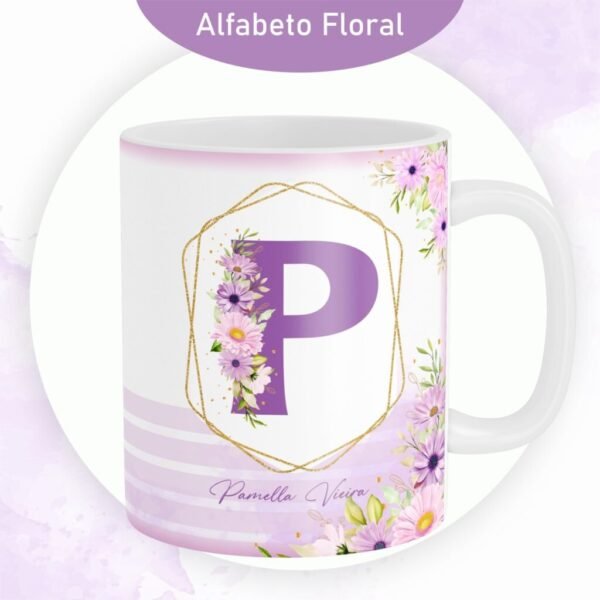 Combo Alfabeto Floral Lilás - Encadernação (Pamella) - Imagem 10